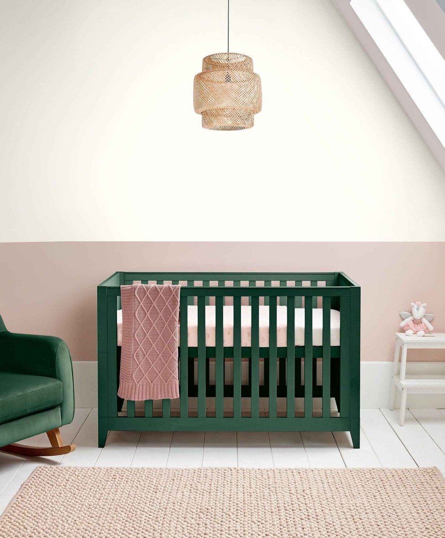 Nursery Mamas and Papas Baby Furniture Sets | Melfi 2 Piece Cotbed Set With Dresser Changer Green