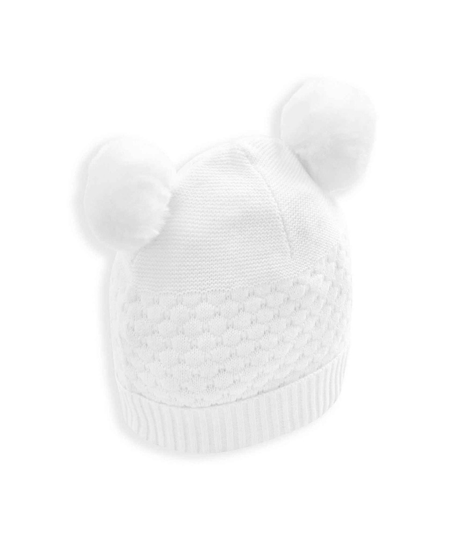 Clothing Mamas and Papas | Knitted Pom Hat - White