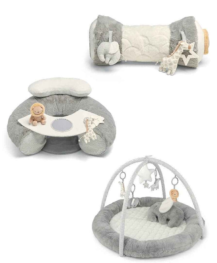 Toys & Gifts Mamas and Papas Playmats & Gyms | Welcome To The World Elephant Playmat Bundle - Grey