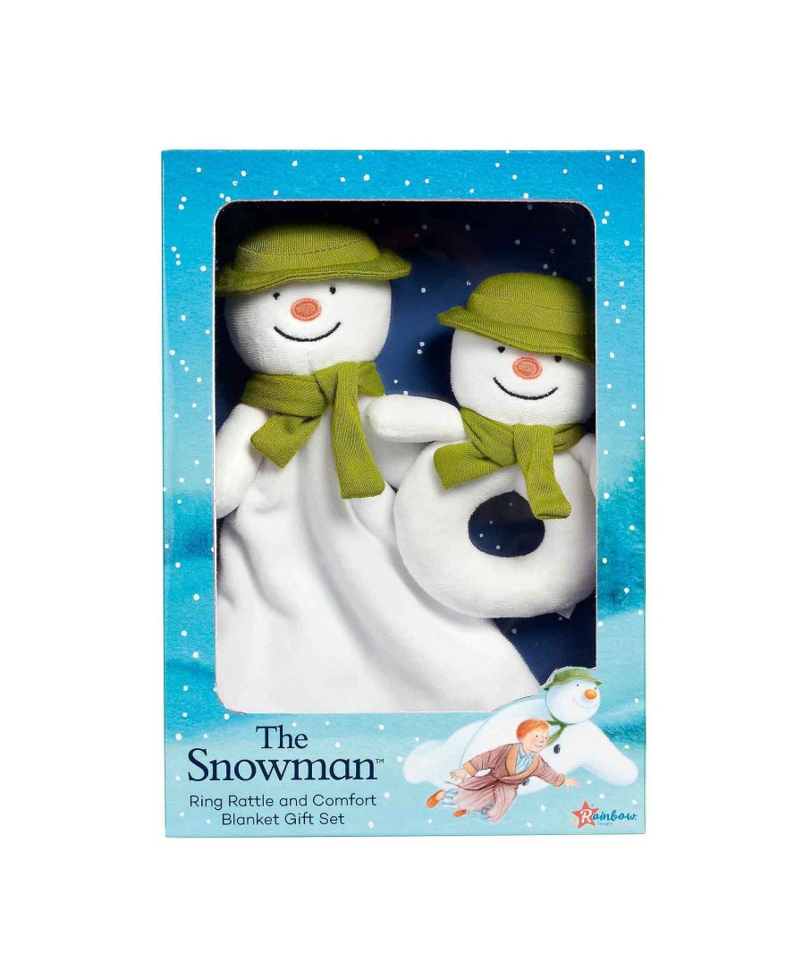 Toys & Gifts Rainbow Designs Baby Girl Gifts | The Snowman Comforter & Rattle Gift Set