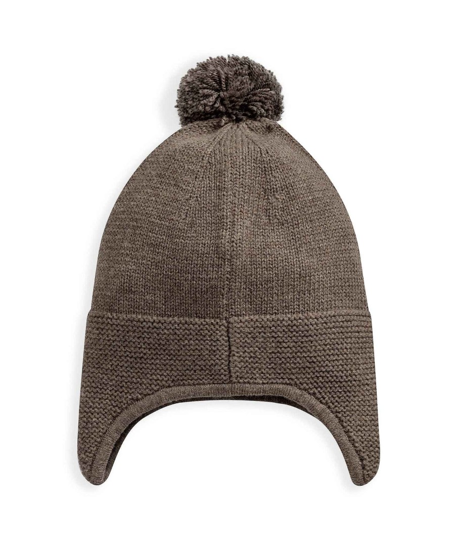 Clothing Mamas and Papas | Pom Knitted Hat - Chocolate Brown