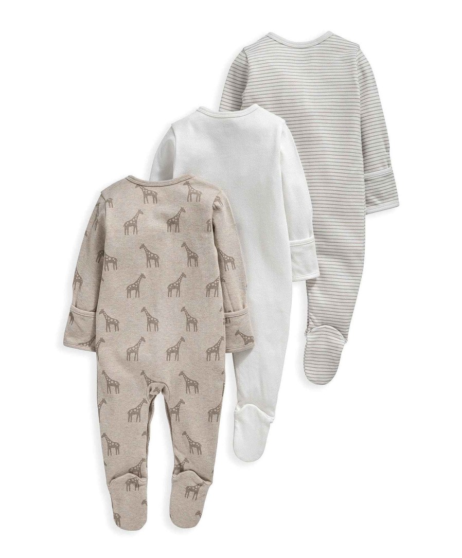 Clothing Mamas and Papas | Giraffe Sleepsuits - 3 Pack