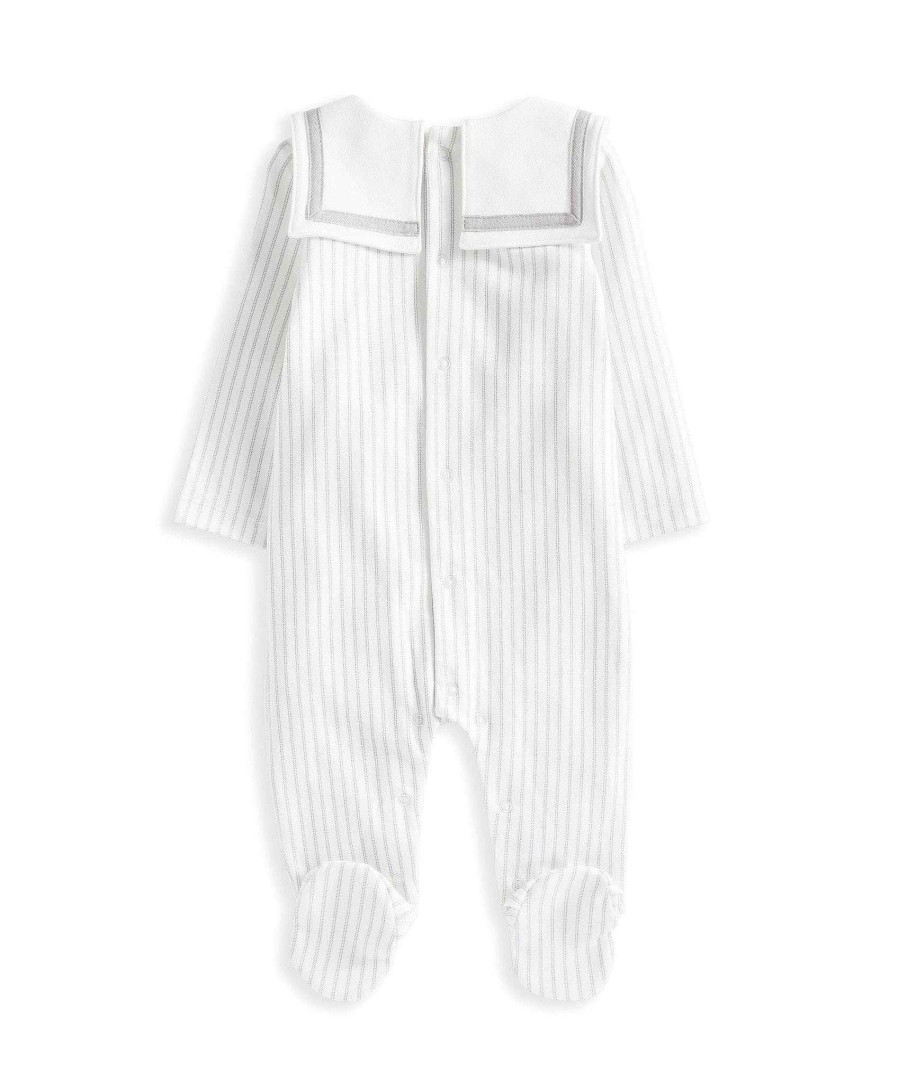 Clothing Mamas and Papas | Laura Ashley Sailor Collar Sleepsuit