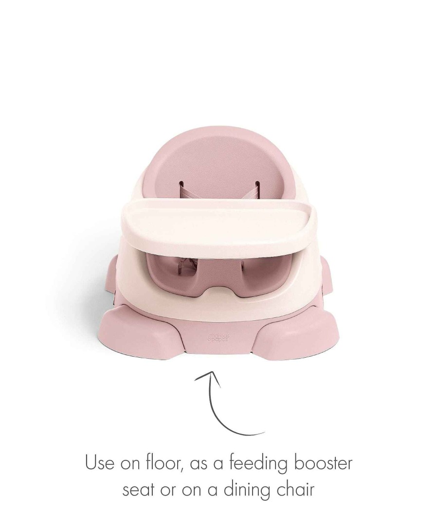 Feeding & Weaning Mamas and Papas Baby Weaning Essentials | Bug 3-In-1 Floor & Booster Seat With Activity Tray & Beaba Silicone Meal Weaning Set Bundle Blossom / Pink