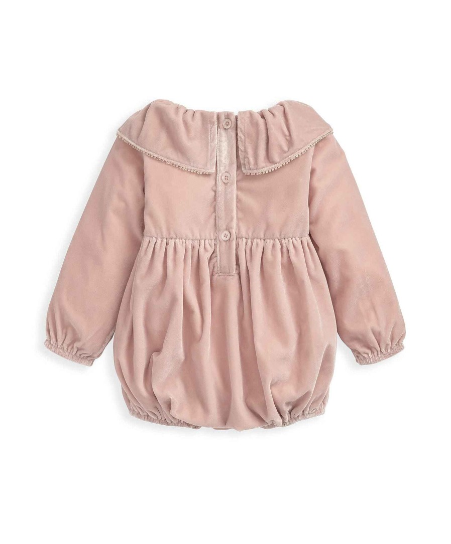 Clothing Mamas and Papas | Velvet Romper - Pink