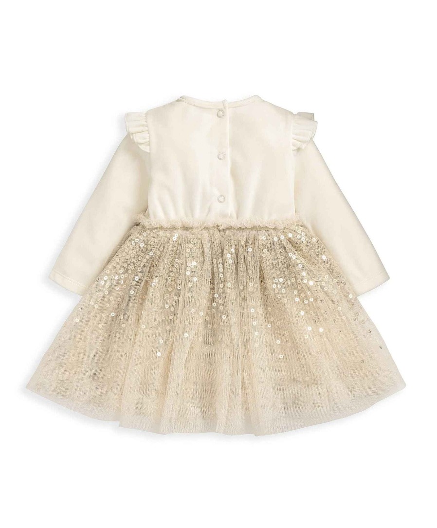 Christmas Mamas and Papas Christmas Jumpers | Sequin Ballerina Dress - Cream