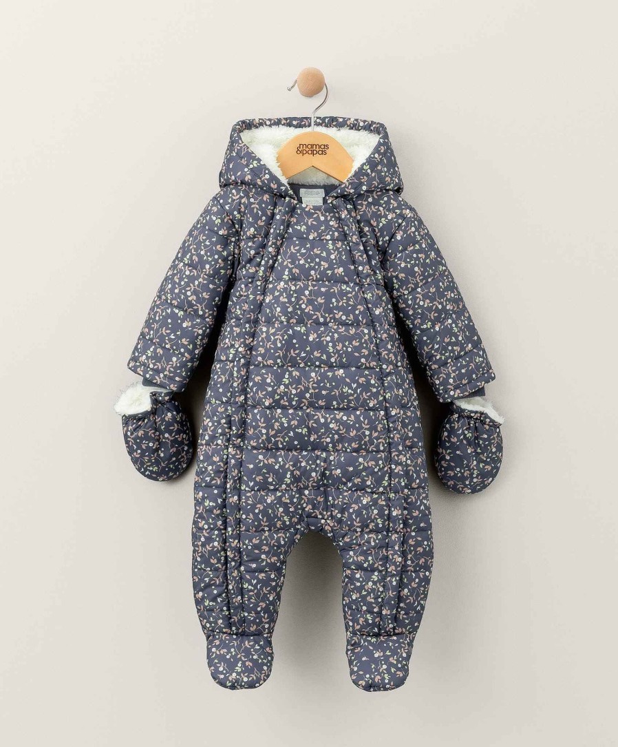 Clothing Mamas and Papas | Floral All Over Print Snowsuit