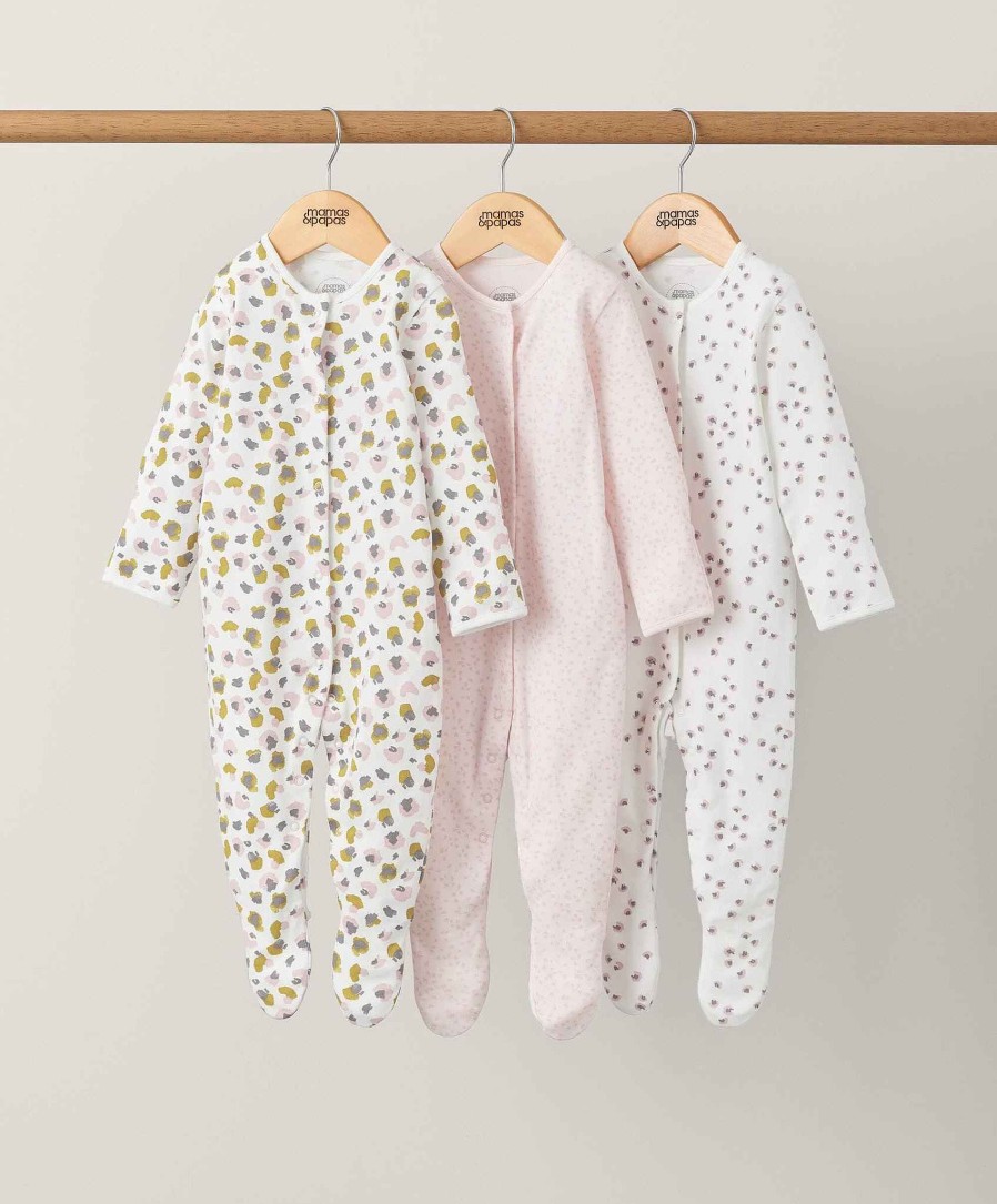 Clothing Mamas and Papas | Animal Print Sleepsuits (3 Pack)