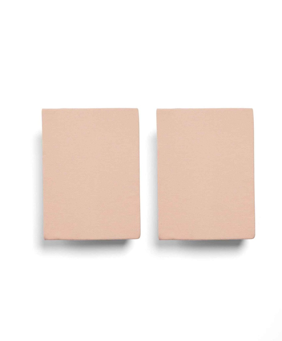 Nursery Mamas and Papas Cot Bedding | Cotton Essentials Cotbed Fitted Sheets (2 Pack) - Terracotta