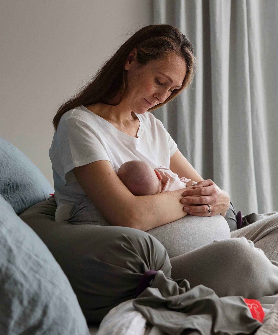 Feeding & Weaning bbhugme Baby Weaning Essentials | Bbhugme™ Nursing Pillow - Grey Melange