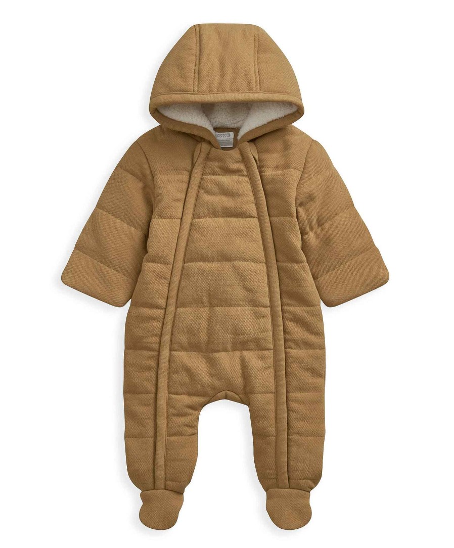 Toys & Gifts Mamas and Papas Baby Shower Gifts | Woven Quilted Pram Suit - Brown