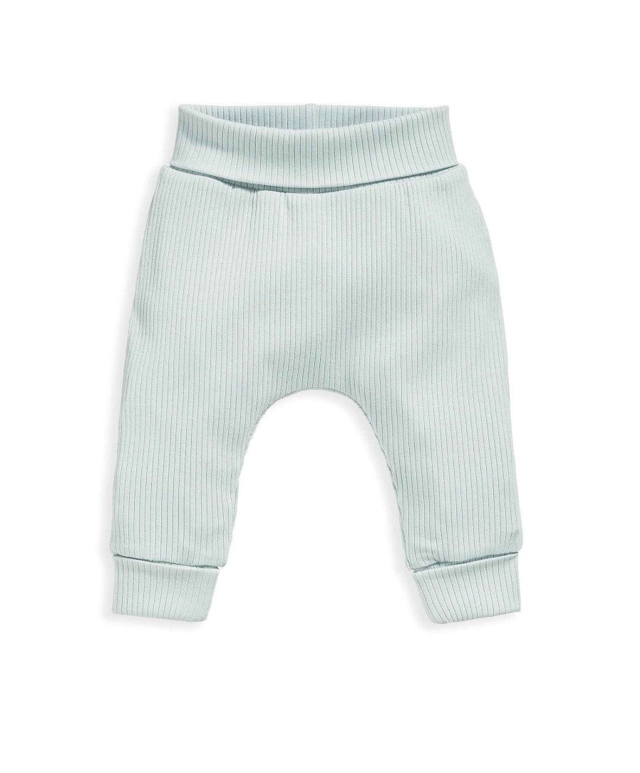 Clothing Mamas and Papas | Organic Cotton Ribbed Leggings - Blue