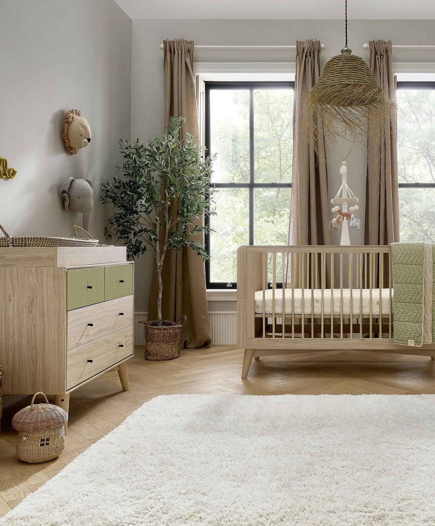 Furniture Mamas and Papas Baby Furniture Sets | Coxley 2 Piece Furniture Set - Natural/Olive Green