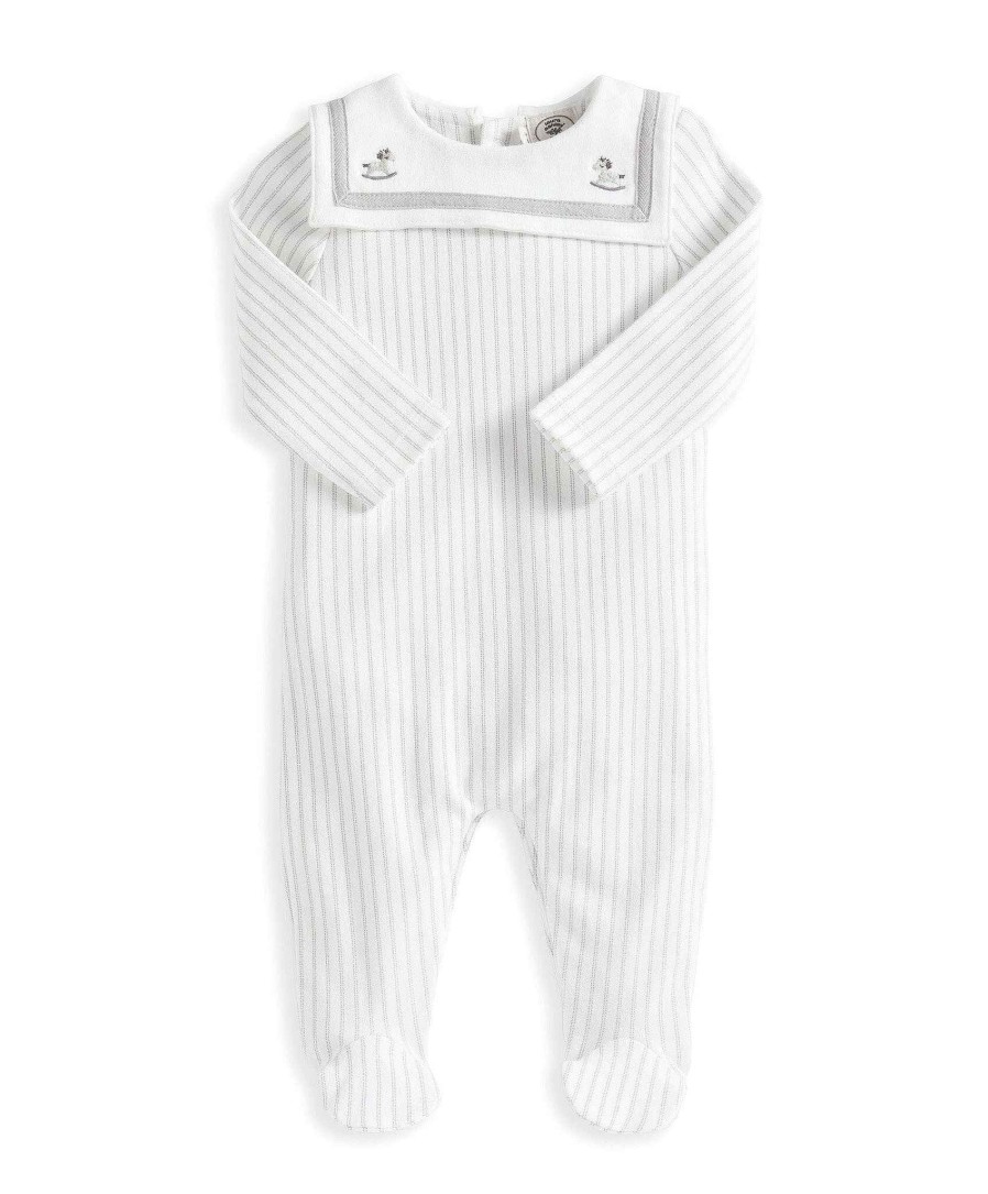 Clothing Mamas and Papas | Laura Ashley Sailor Collar Sleepsuit