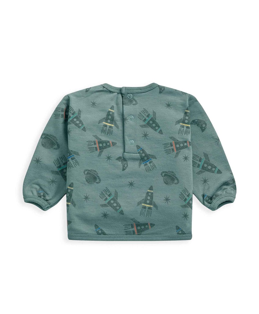 Clothing Mamas and Papas | Rocket Print Sweatshirt - Green