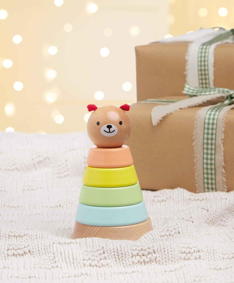 Toys & Gifts Classic World Laura Ashley | Classic World Bear Wooden Stacking Tower Toy