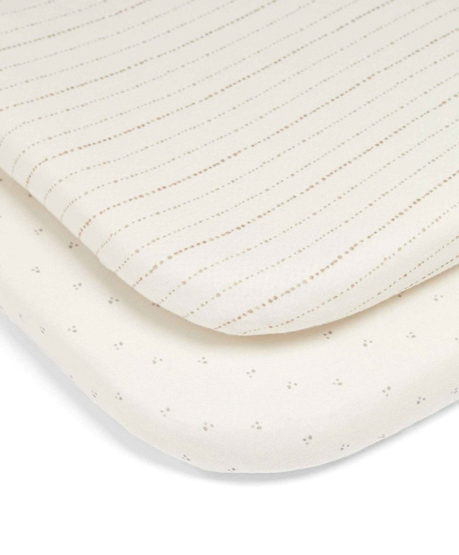 Nursery Mamas and Papas Bedding Essentials | Oatmeal Universal Crib Sheets - 2 Pack