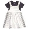 Toys & Gifts Mamas and Papas New Parent Gifts | Monochrome Pinny Dress & Bodysuit Set