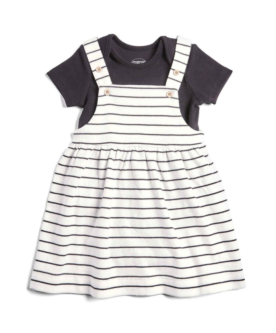 Toys & Gifts Mamas and Papas New Parent Gifts | Monochrome Pinny Dress & Bodysuit Set