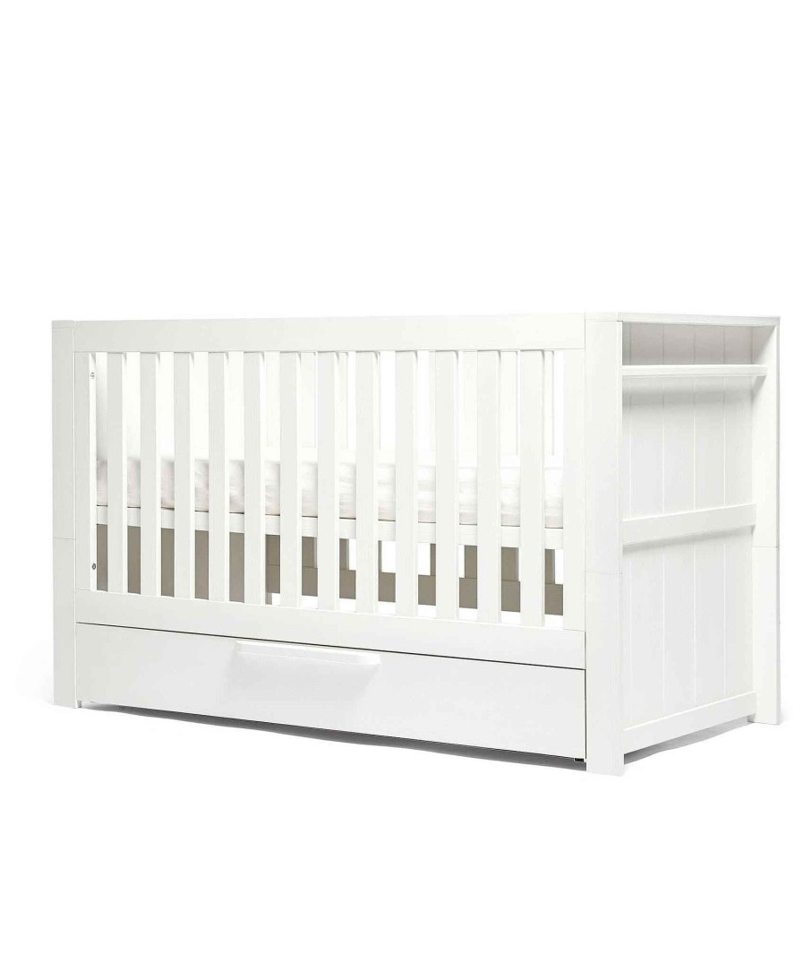 Nursery Mamas and Papas Baby Furniture Sets | Franklin 2 Piece Cotbed Set With Dresser & Changer White Wash