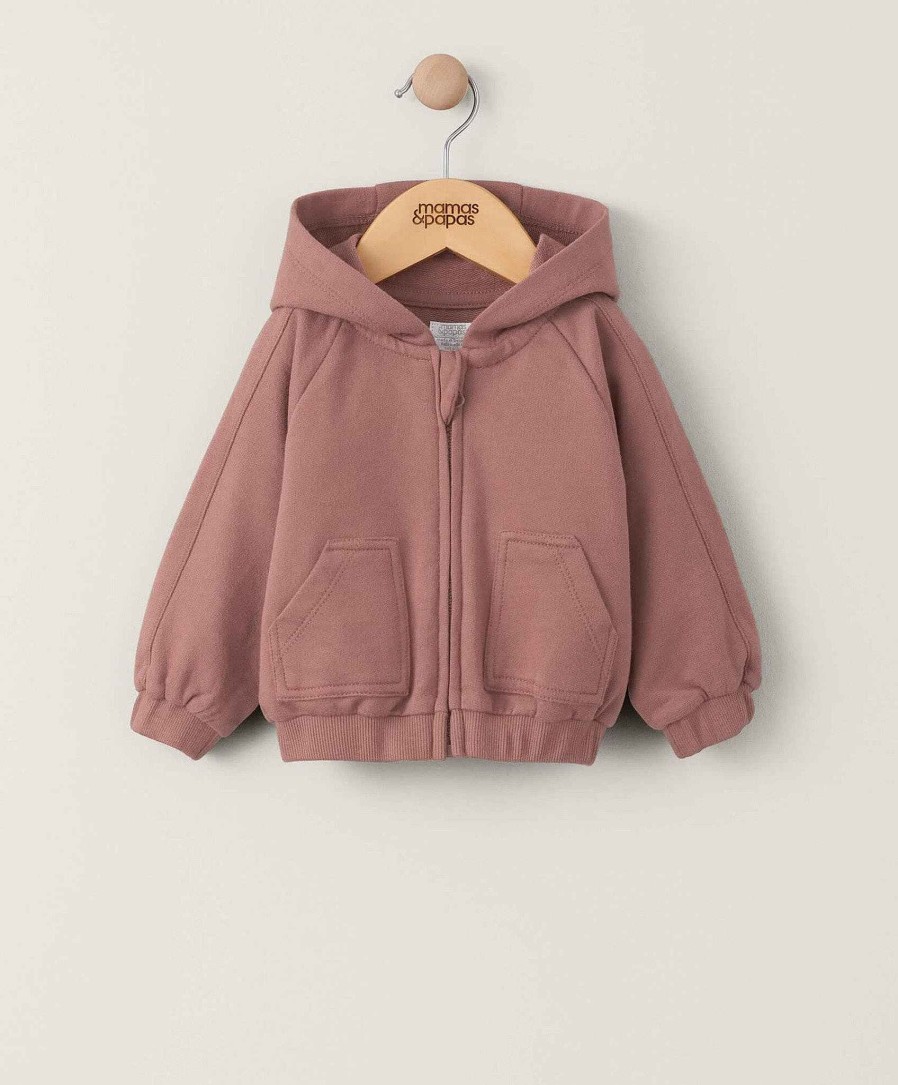 Clothing Mamas and Papas | Zip Up Hoodie - Mars Red