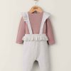 Clothing Mamas and Papas | Frilled Knitted Dungaree Set (2 Piece)