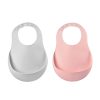 Feeding & Weaning Beaba Baby Weaning Essentials | Beaba Set Of 2 Silicone Bibs - Grey/Pink