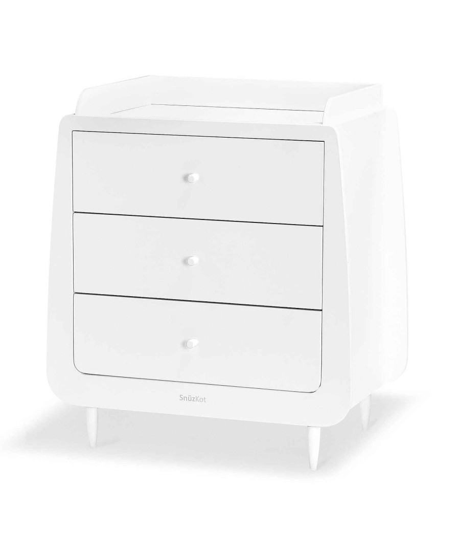 Furniture Snuz White Nursery Furniture | Snuzkot Cotbed Range With Wardrobe & Changing Unit - White