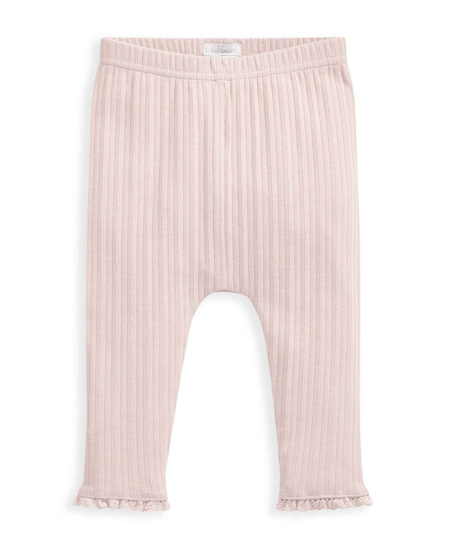 Clothing Mamas and Papas | Lace Trim Leggings - Pink